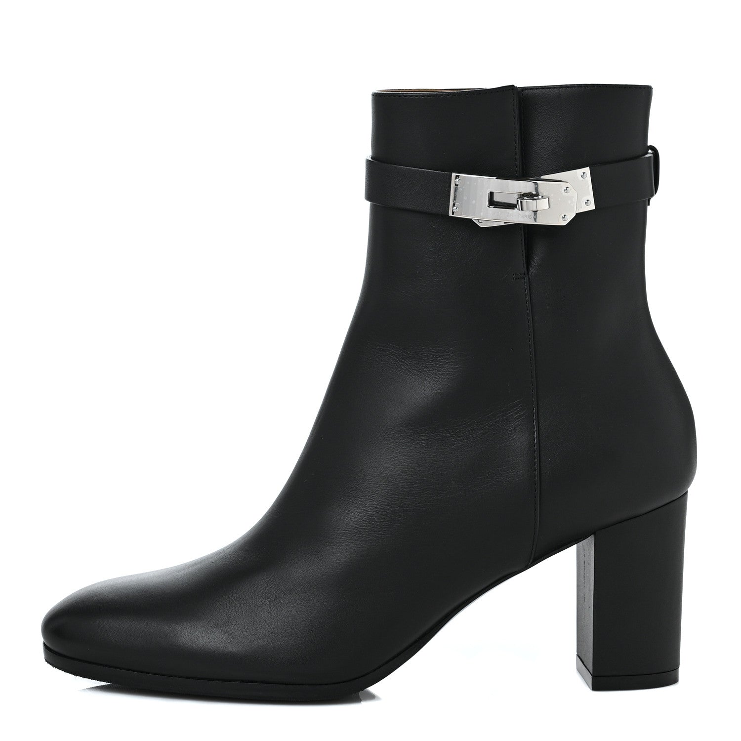 Hermes Calfskin Saint Germain Ankle Boots 37.5 Black 1 of 7