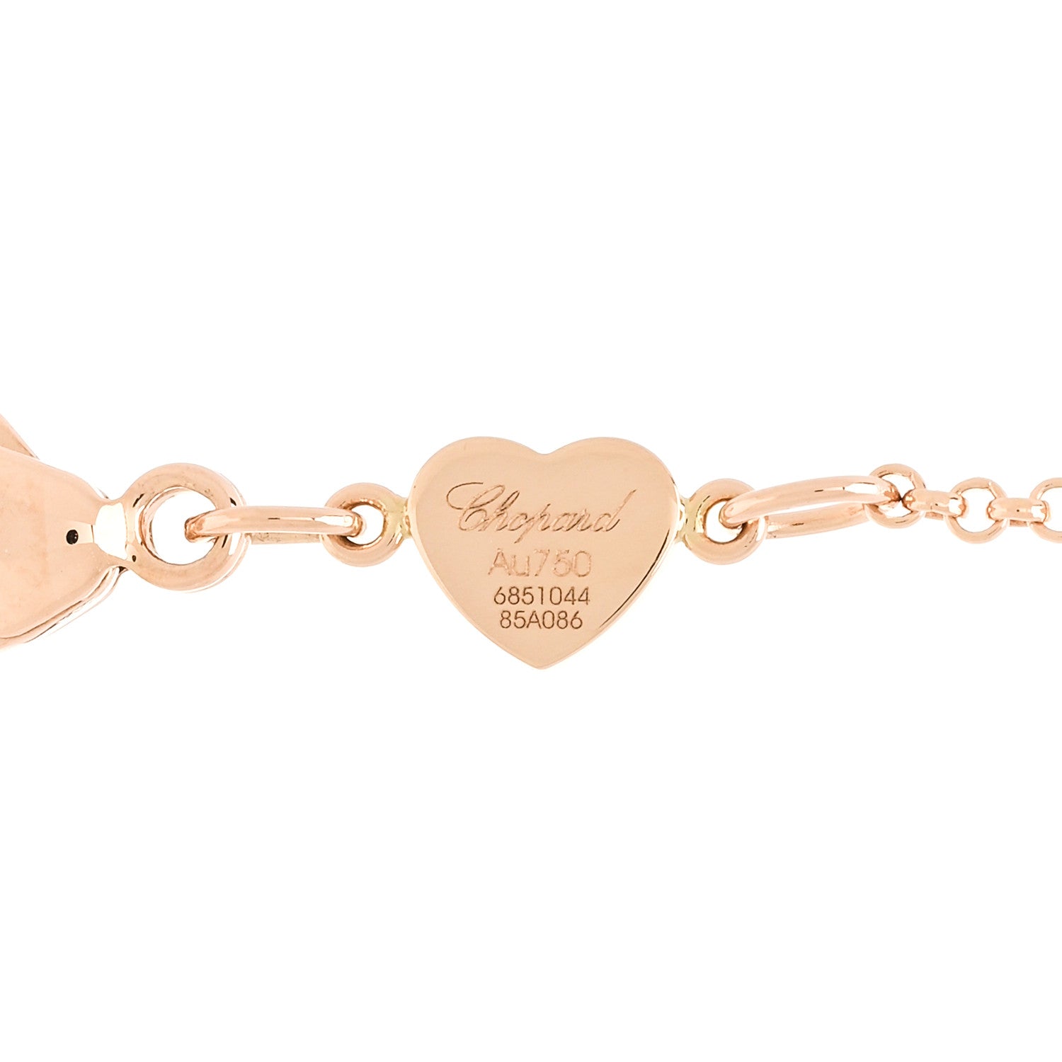 Chopard 18K Rose Gold Carnelian My Happy Hearts Bracelet 3 of 5