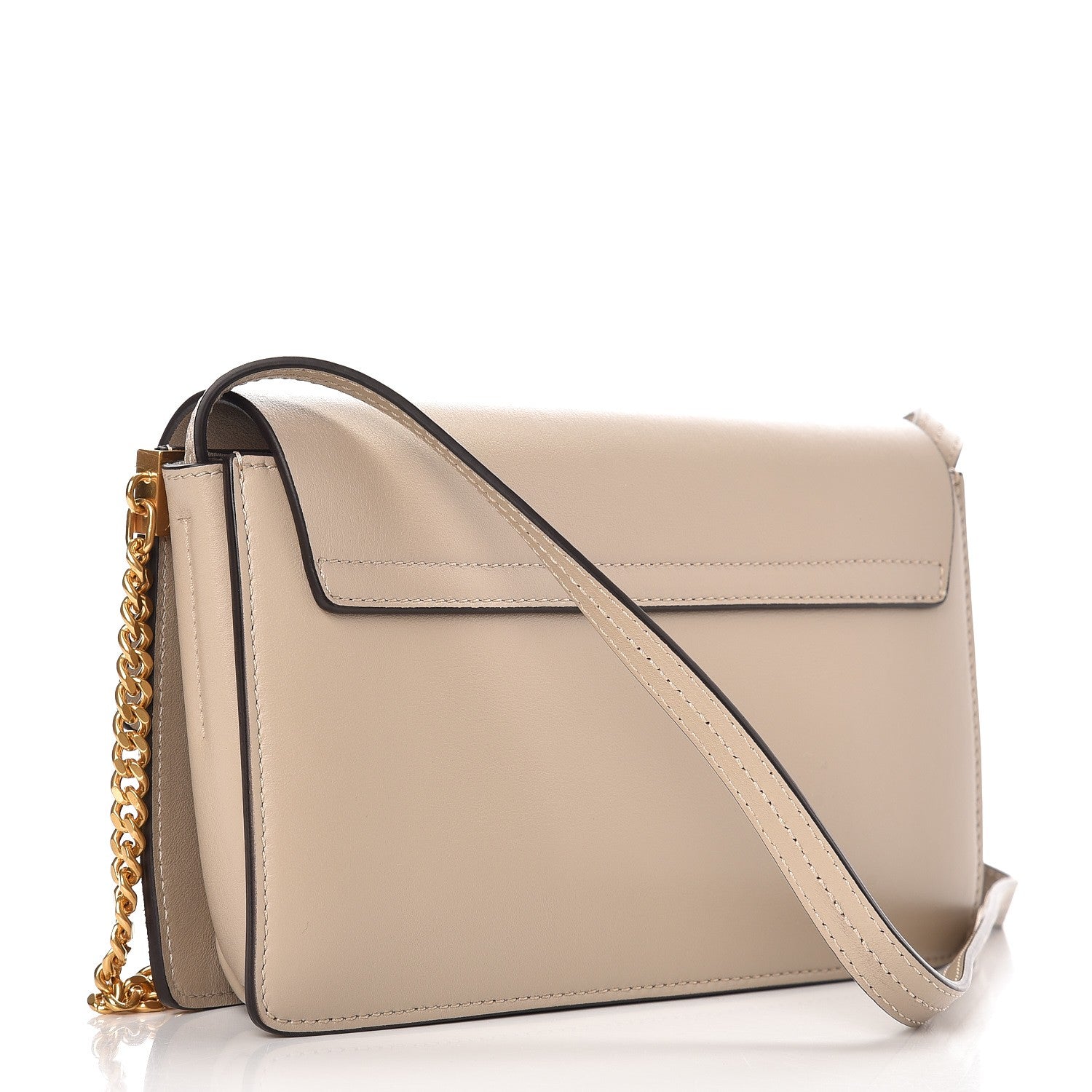 Chloe Suede Calfskin Studded Small Faye Shoulder Bag Pastel Grey 3 of 7