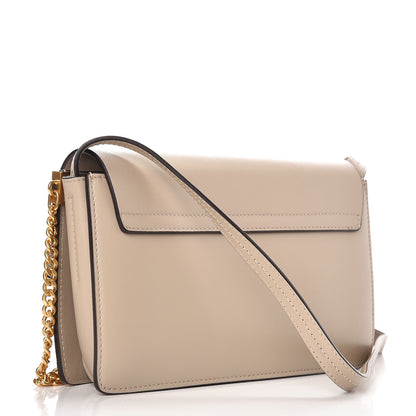 Chloe Suede Calfskin Studded Small Faye Shoulder Bag Pastel Grey 3 of 7