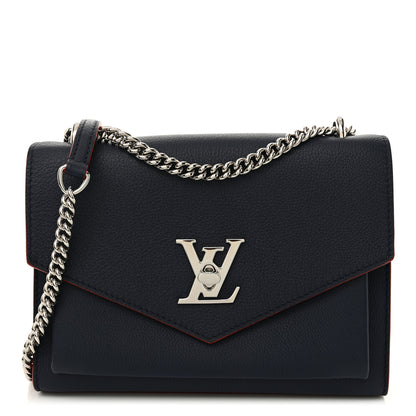 Louis Vuitton Soft Calfskin My Lockme Chain Bag BB Marine Rouge 1 of 9