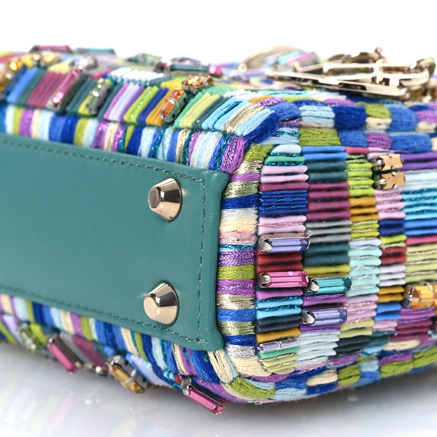 Christian Dior X MINJUNG KIM Lambskin Embroidered Crystal Micro Lady Dior Art Multicolor 10 of 11