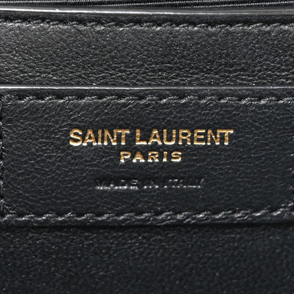 Saint Laurent Grain De Poudre Textured Mixed Matelasse Medium Triquilt Monogram Satchel Crema Soft 6 of 15