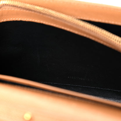 Saint Laurent Grain De Poudre Matelasse Chevron Monogram Chain Wallet Dune 10 of 10