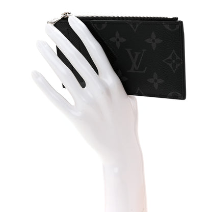 Louis Vuitton Monogram Eclipse Taiga Coin Card Holder 2 of 7