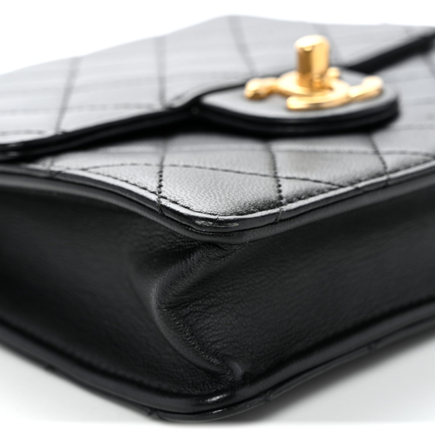 Chanel Goatskin Quilted Chic Pearls Flap Black 9 of 10