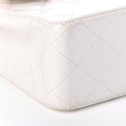 Chanel Lambskin Quilted Medium Double Flap White 9 of 20