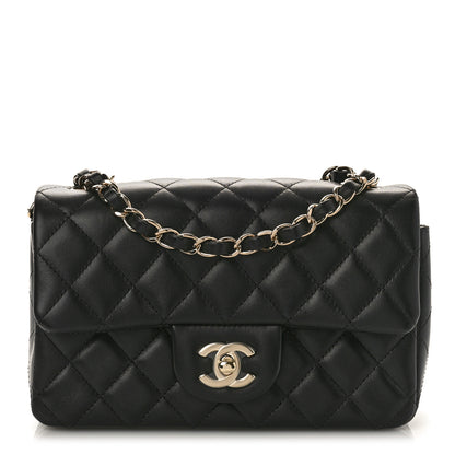 Chanel Lambskin Quilted Mini Rectangular Flap Black 1 of 10