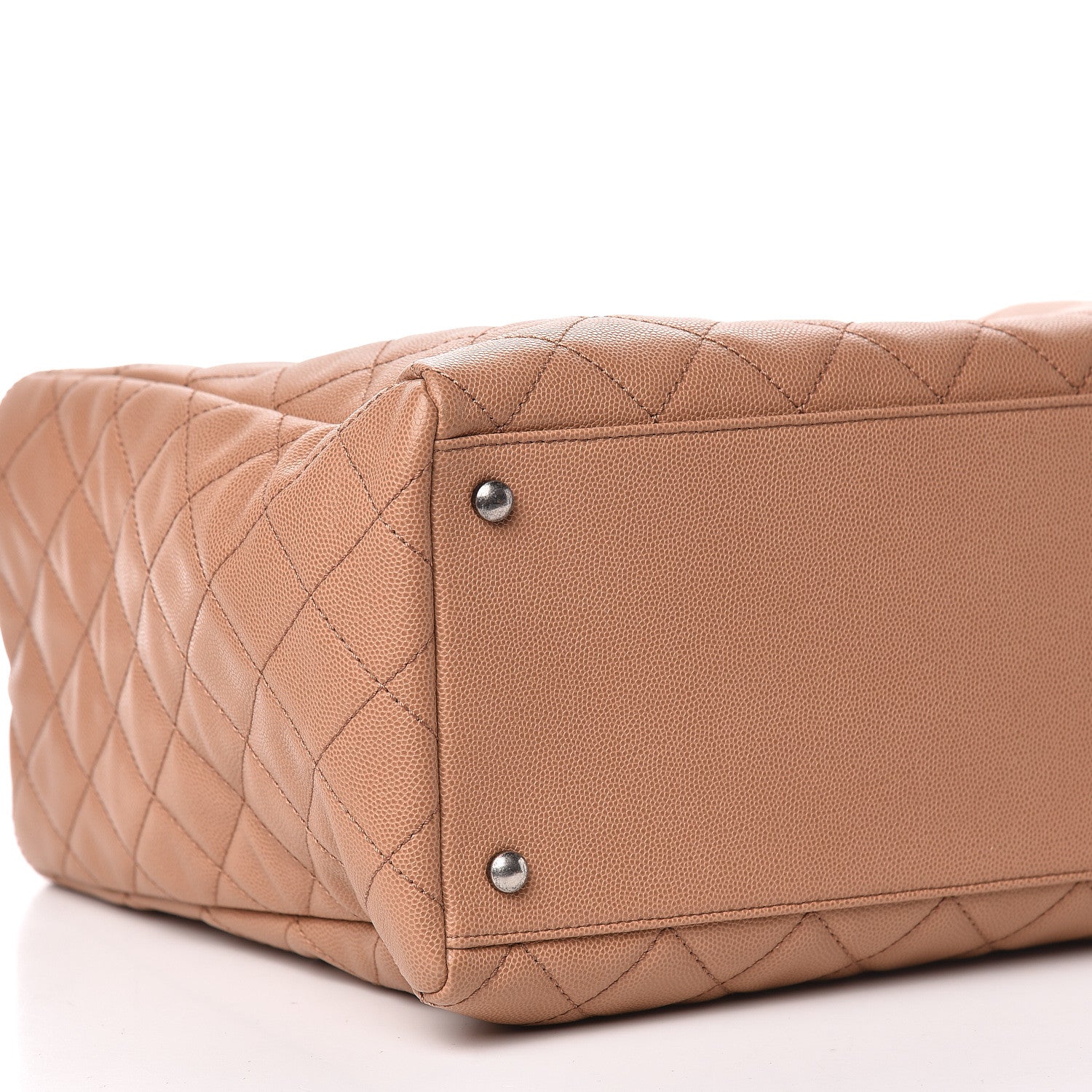 Chanel Caviar Quilted Large Coco Handle Shopping Tote Beige 8 of 10