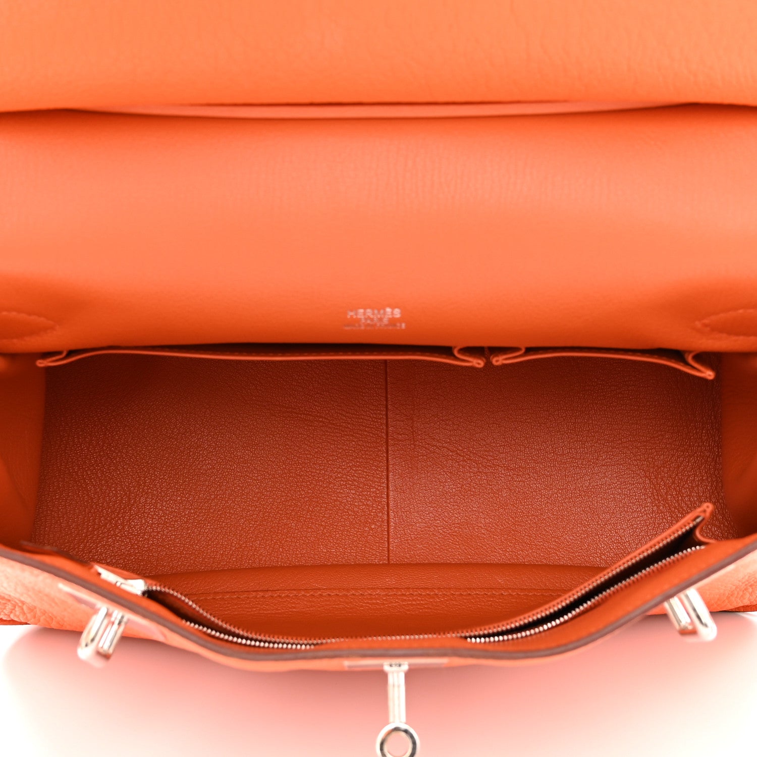 Hermes Taurillon Clemence Jypsiere 34 Orange 5 of 12