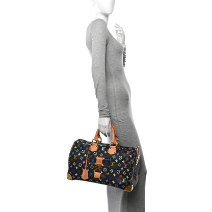 Louis Vuitton Monogram Multicolor Speedy 40 Black 2 of 14