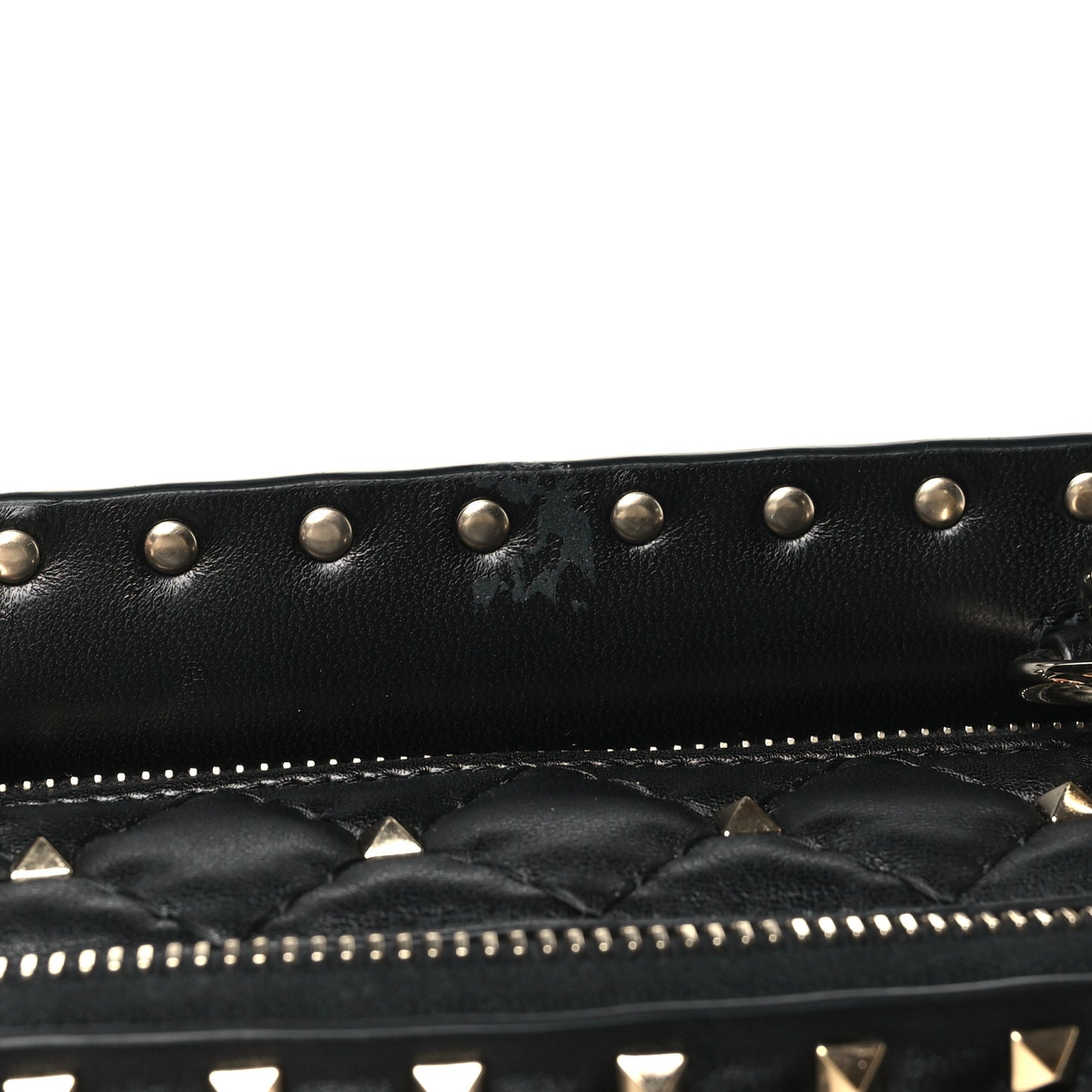 Nappa Rockstud Spike Shoulder Bag Black