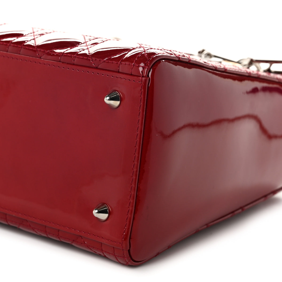 Christian Dior Patent Cannage Medium Lady Dior Red 10 of 10