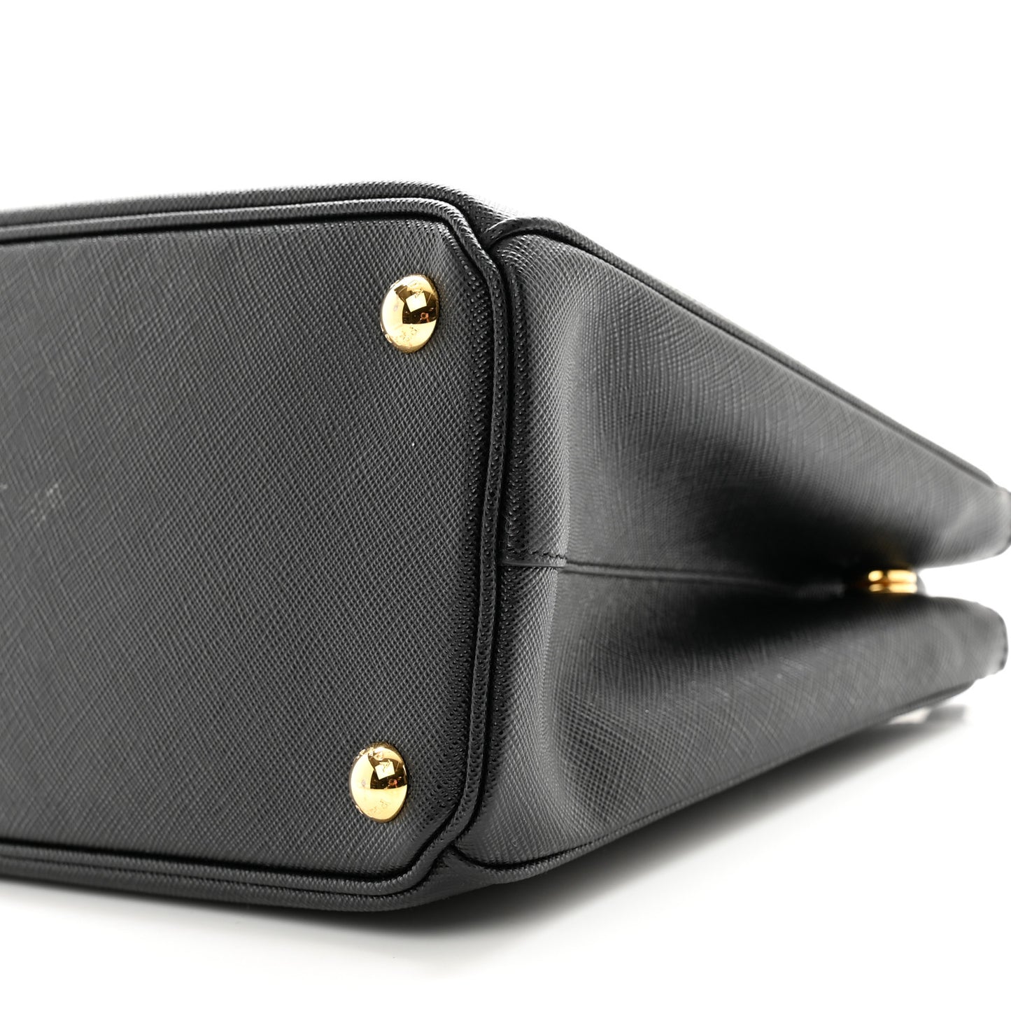 Saffiano Small Galleria Double Zip Tote Black