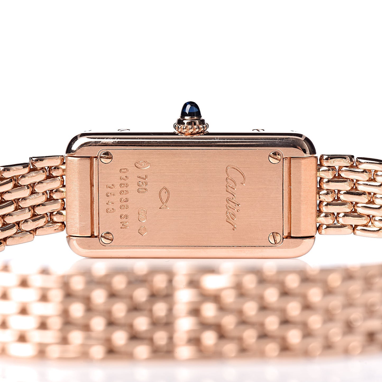 18K Pink Gold 14mm Tank Allongee Watch