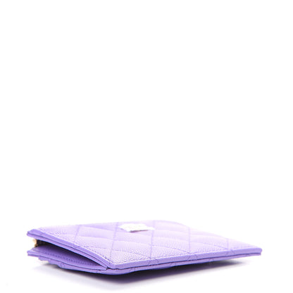 Chanel Caviar Quilted CC Zip Card Holder Purple 4 of 8