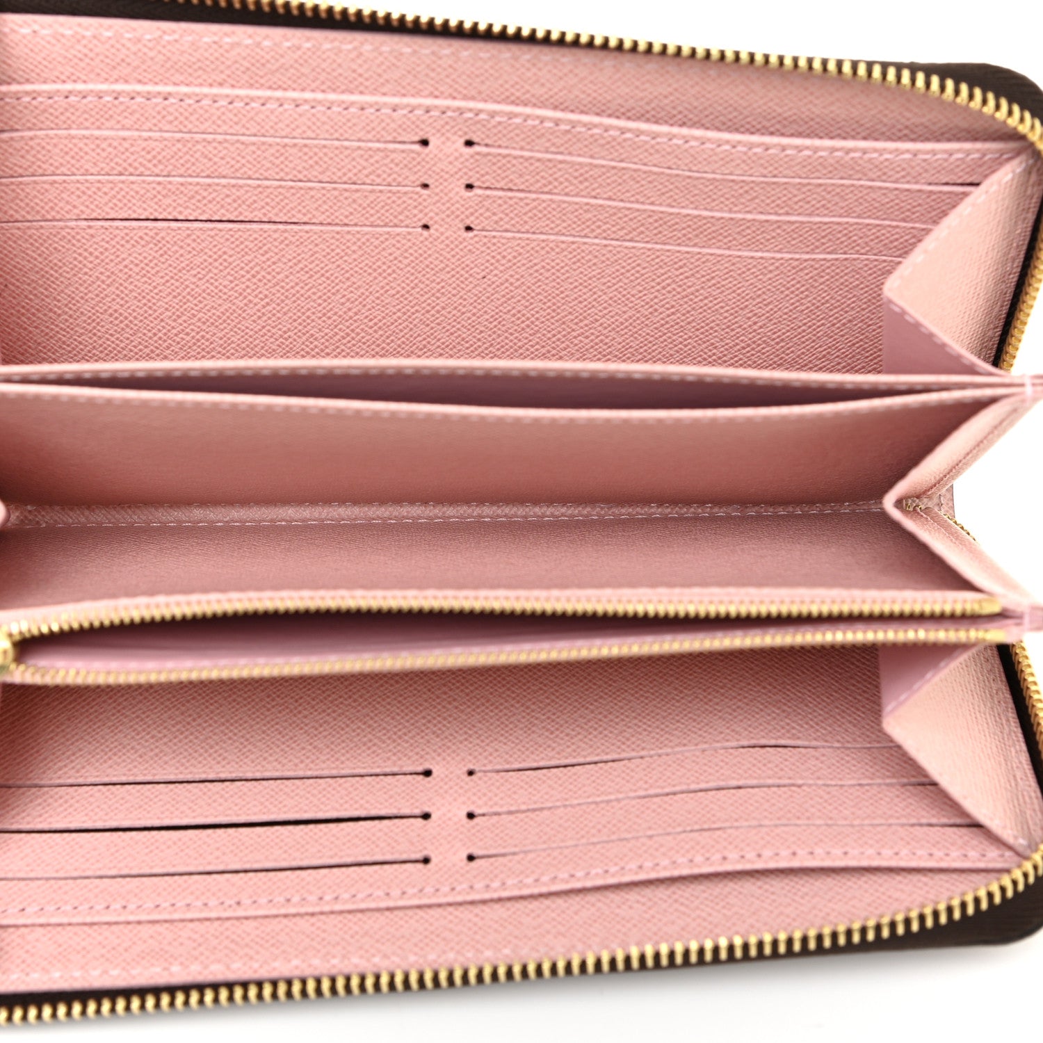 Louis Vuitton Damier Ebene Zippy Wallet Rose Ballerine 5 of 10