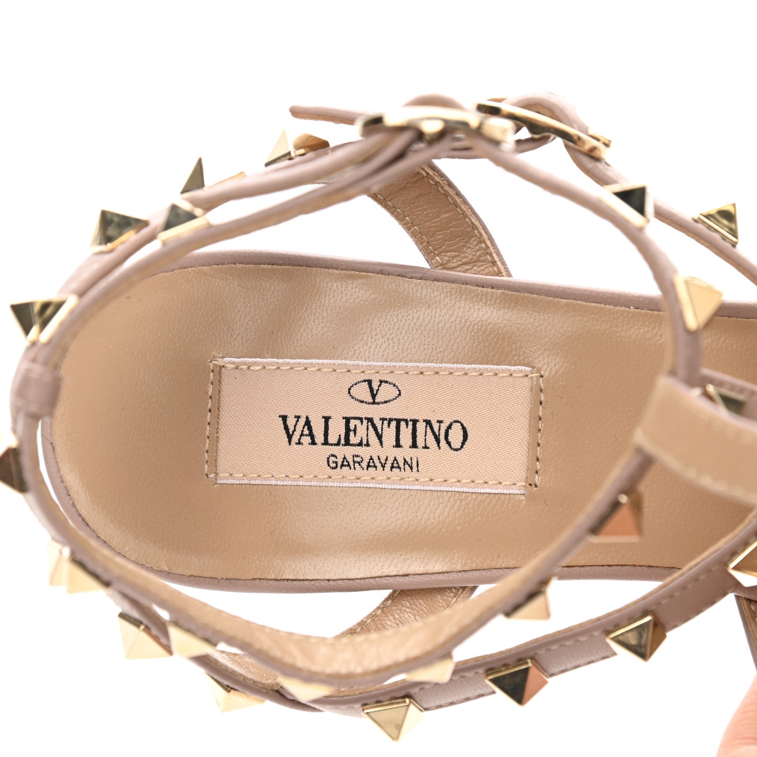 Valentino Garavani Patent Nappa Rockstud Ankle Strap 65mm Pumps 38 Black Poudre 6 of 8
