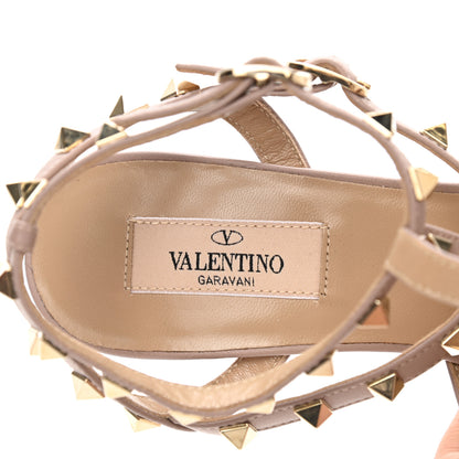 Valentino Garavani Patent Nappa Rockstud Ankle Strap 65mm Pumps 38 Black Poudre 6 of 8