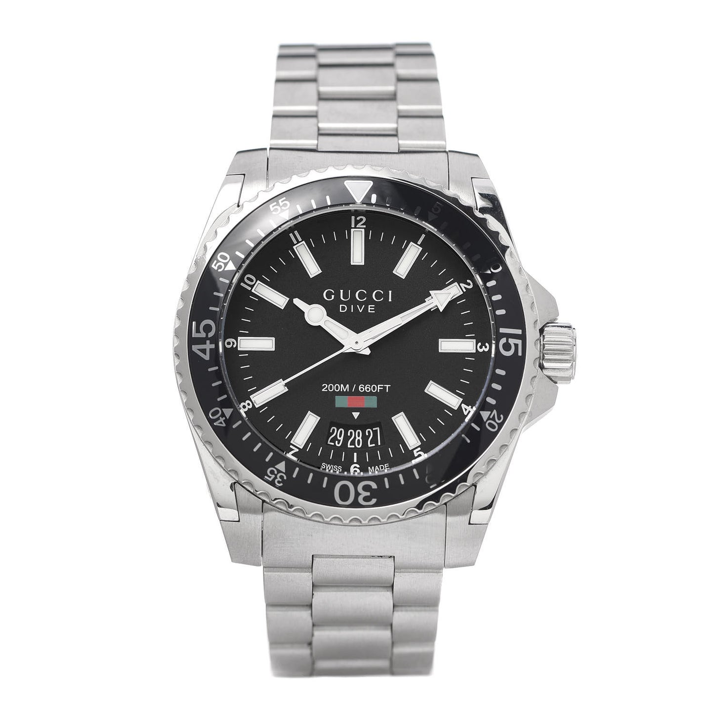 Stainless Steel 40mm Dive Quartz Watch Black