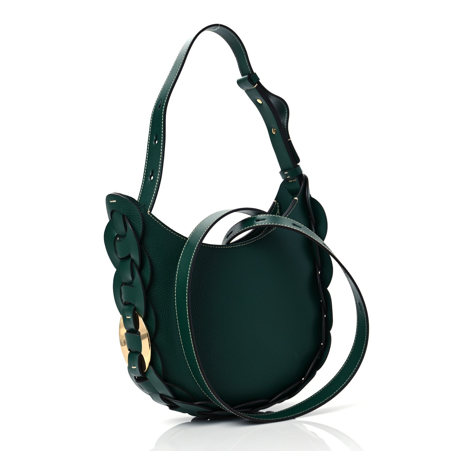 Chloe Small Grain Smooth Calfskin Small Darryl Hobo Rain Forest 3 of 7