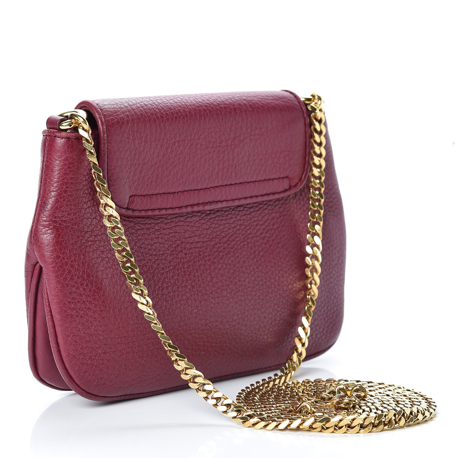 Gucci Cellarius Calfskin Small 1973 Chain Shoulder Bag Cherry Gloss 3 of 16