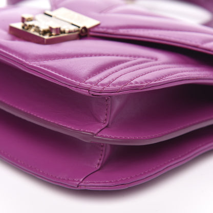 MCM Lambskin Quilted Small Patricia Shoulder Bag Viva Lila 9 of 9