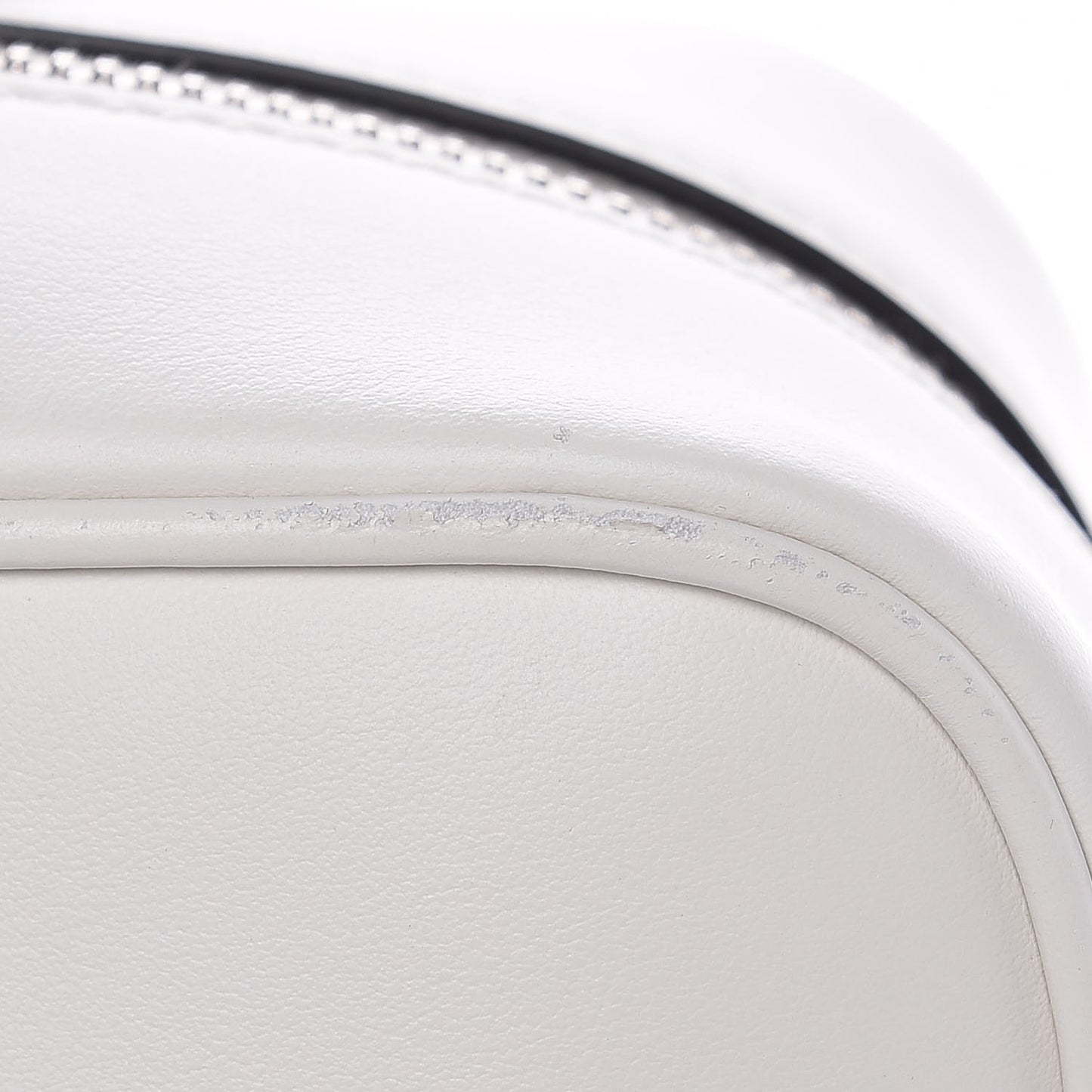 City Calfskin Racing Logo Bowler White Black