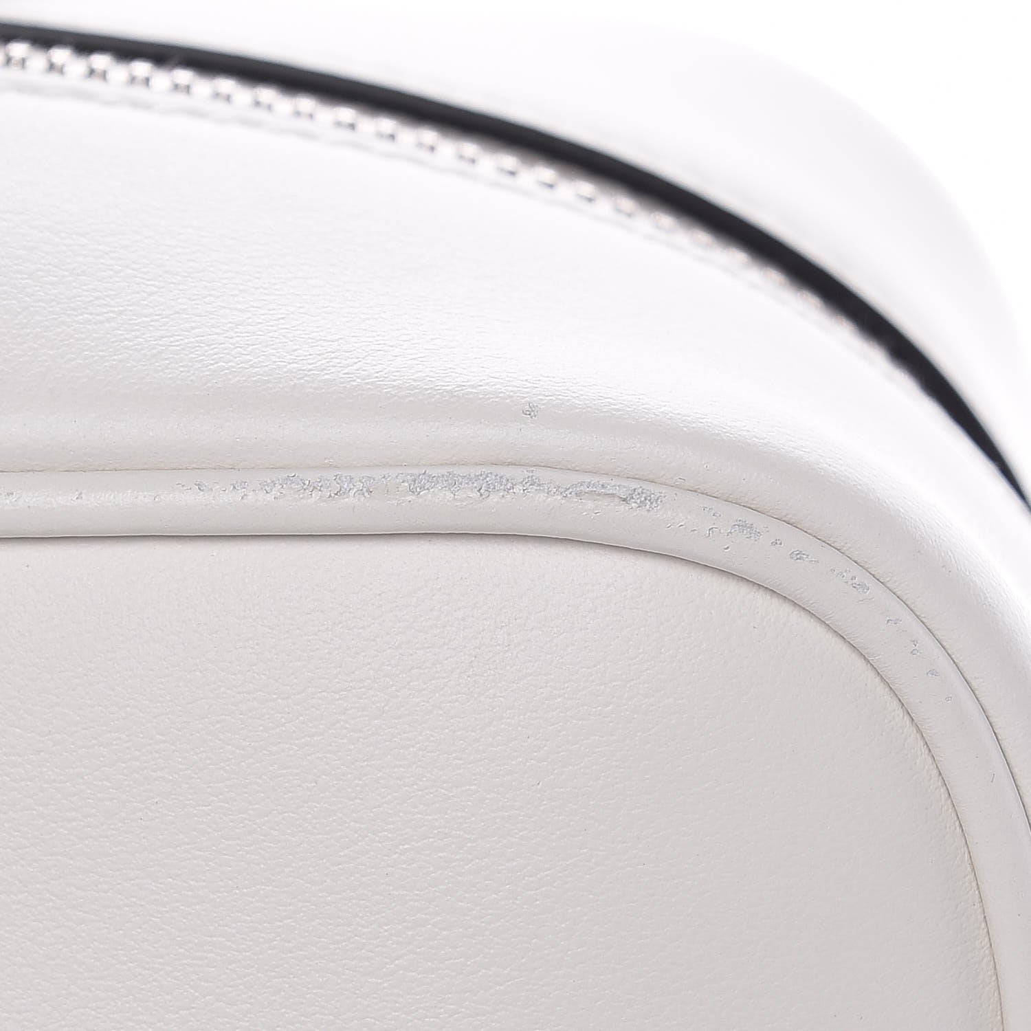 Prada City Calfskin Racing Logo Bowler White Black 9 of 9