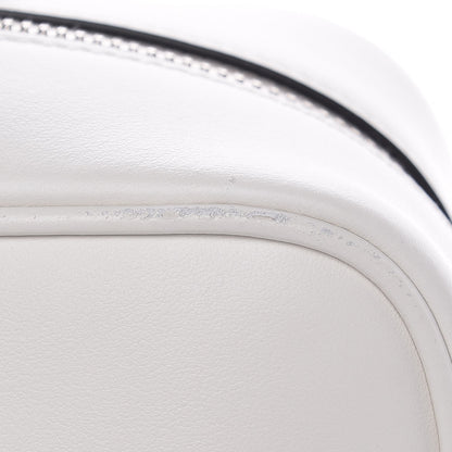Prada City Calfskin Racing Logo Bowler White Black 9 of 9