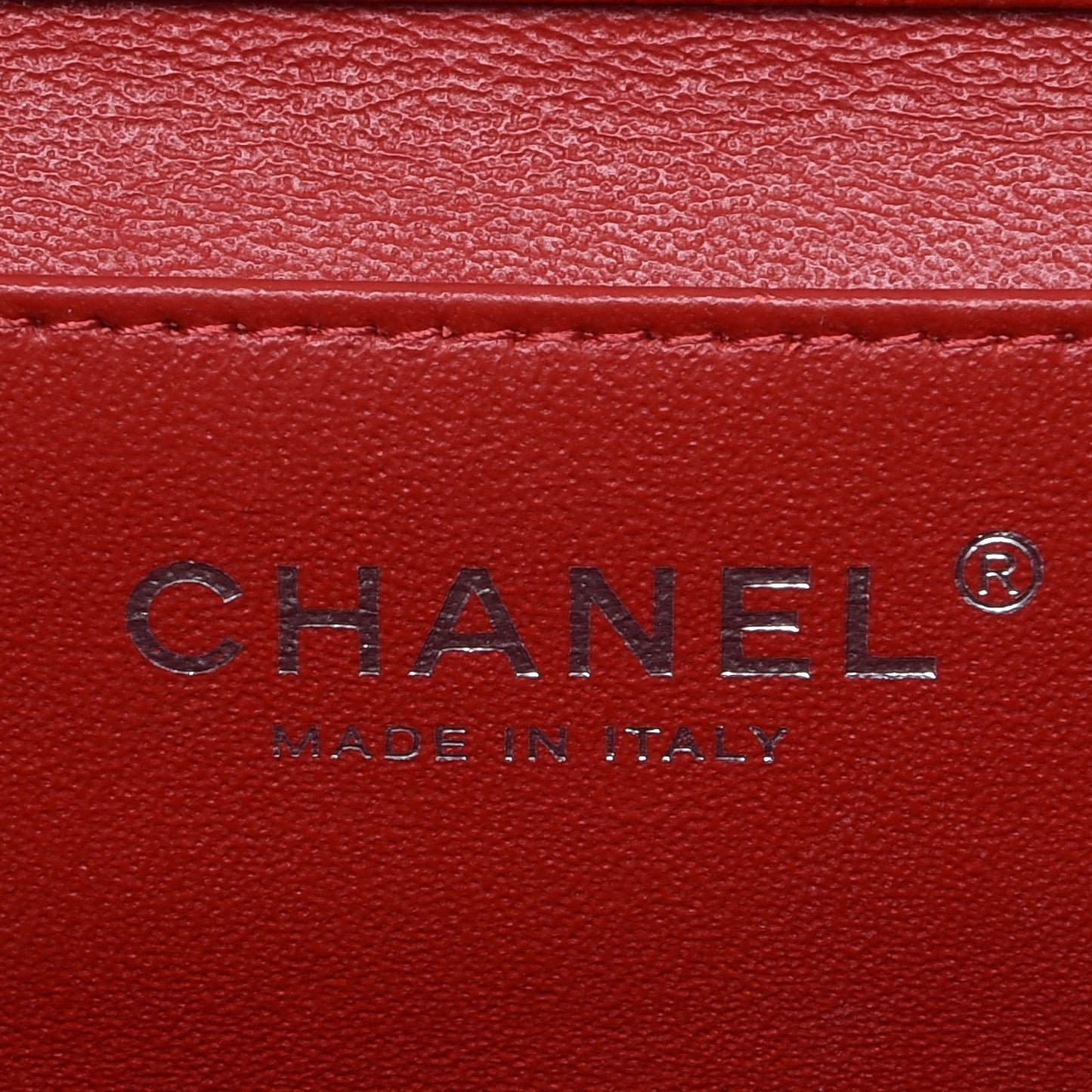 Caviar Quilted Clutch With Chain Flap Red