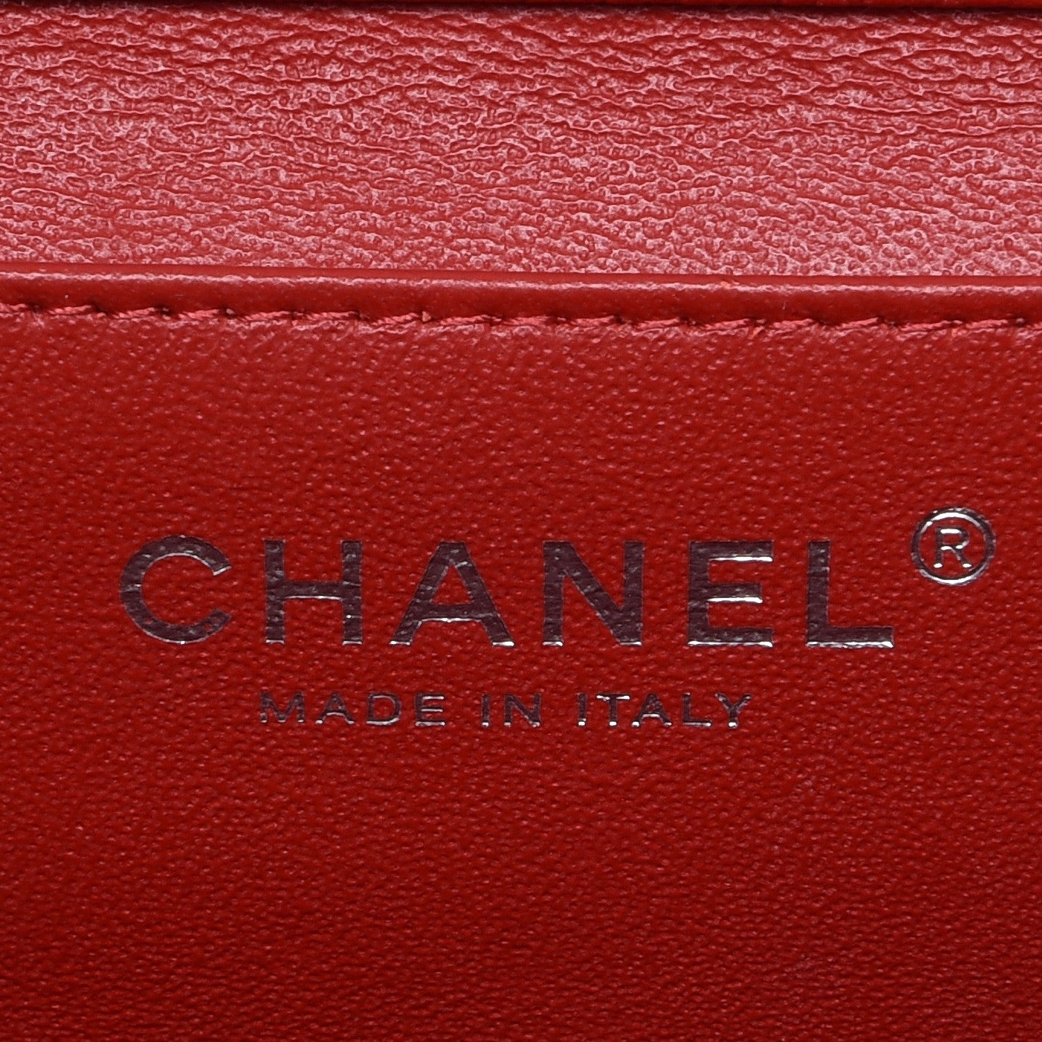 Chanel Caviar Quilted Clutch With Chain Flap Red 6 of 7