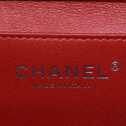 Chanel Caviar Quilted Clutch With Chain Flap Red 6 of 7