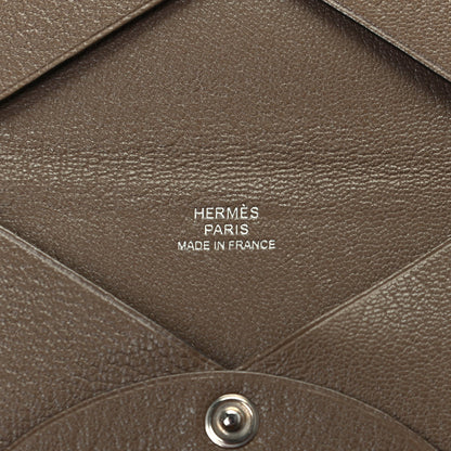 Hermes Chevre Mysore Calvi Card Case Etoupe 6 of 7