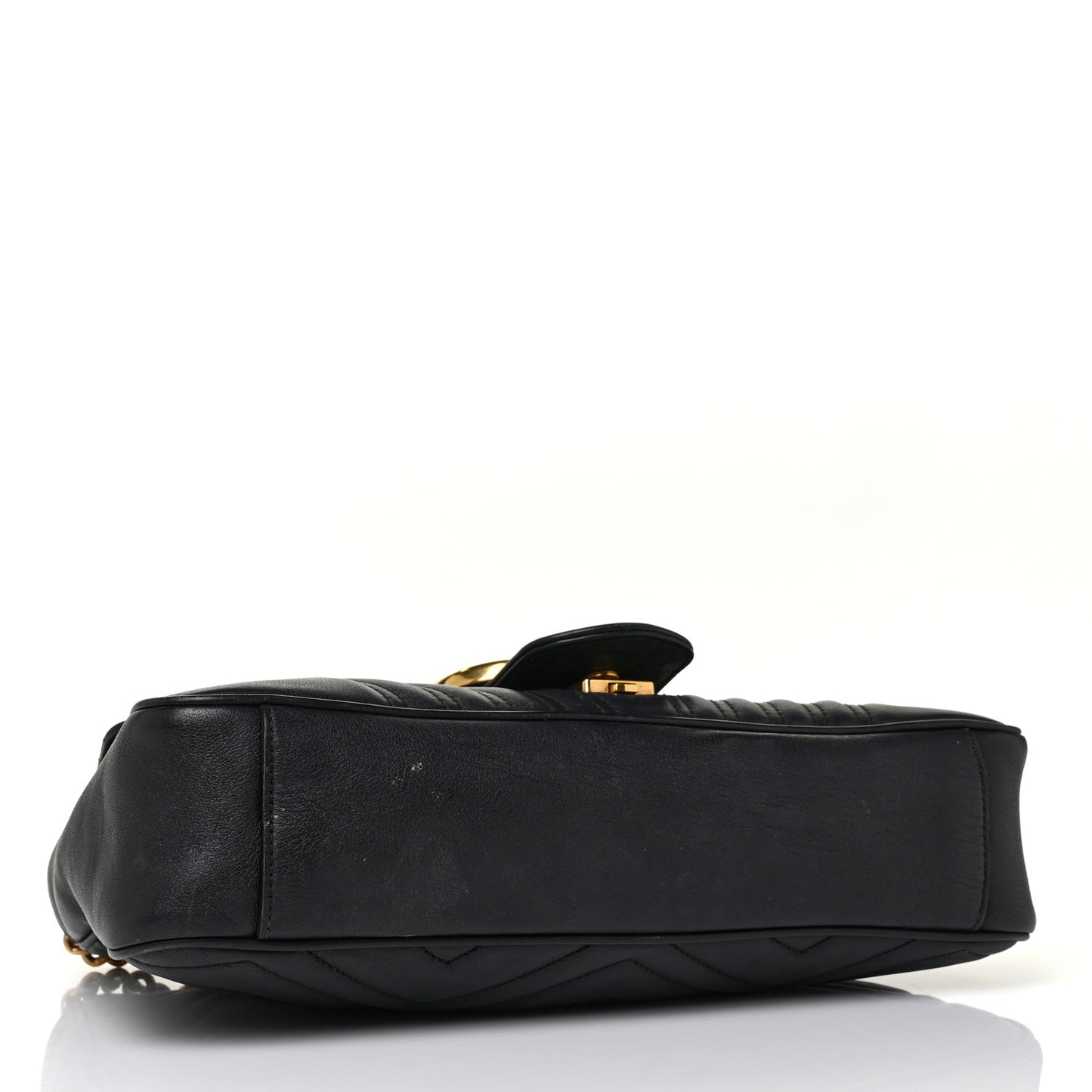 Calfskin Matelasse Medium GG Marmont Shoulder Bag Black