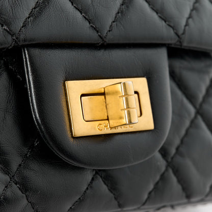 Chanel Aged Calfskin Quilted 2.55 Reissue Mini Flap Black 7 of 11