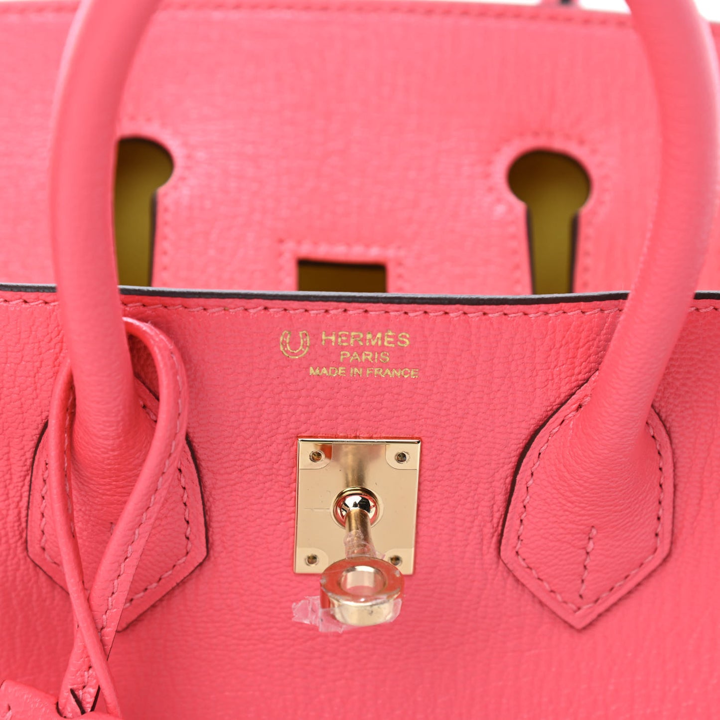 Chevre Mysore Horseshoe Birkin 25 Rose Azalee Lime
