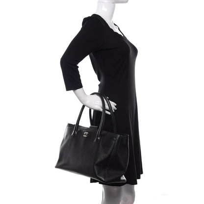 Chanel Calfskin Cerf Executive Shopper Tote Black 3 of 12