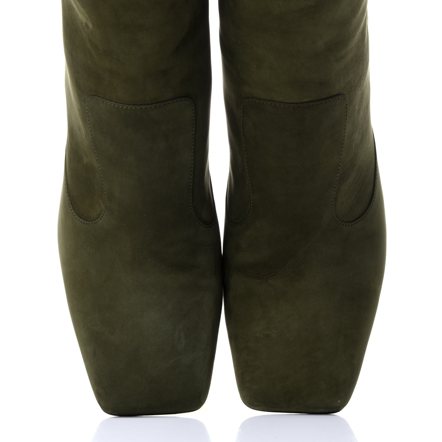 Fendi Suede FFreedom High Heel Ankle Boots 39 Green 6 of 11