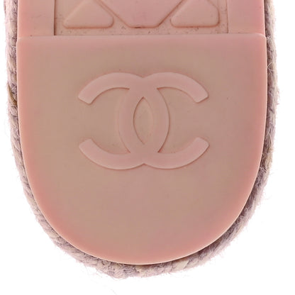 Chanel Lambskin CC Espadrilles 37 Light Pink 7 of 7