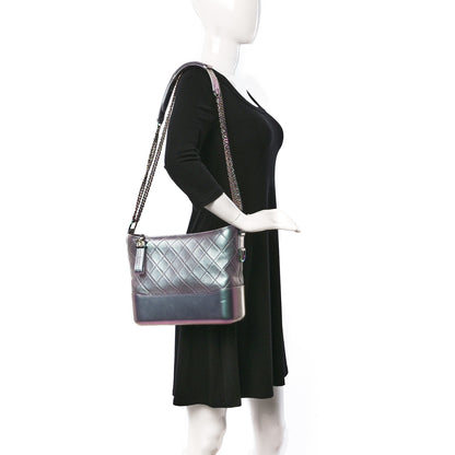 Chanel Iridescent Lambskin Calfskin Quilted Medium Gabrielle Hobo Light Purple 2 of 13