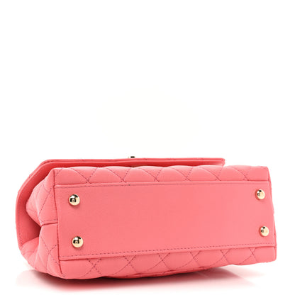 Chanel Caviar Quilted Mini Coco Handle Flap Pink 4 of 15