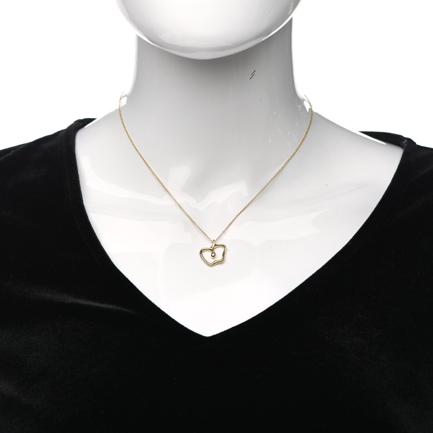 Tiffany 18K Yellow Gold Elsa Peretti Apple Pendant Necklace 2 of 4