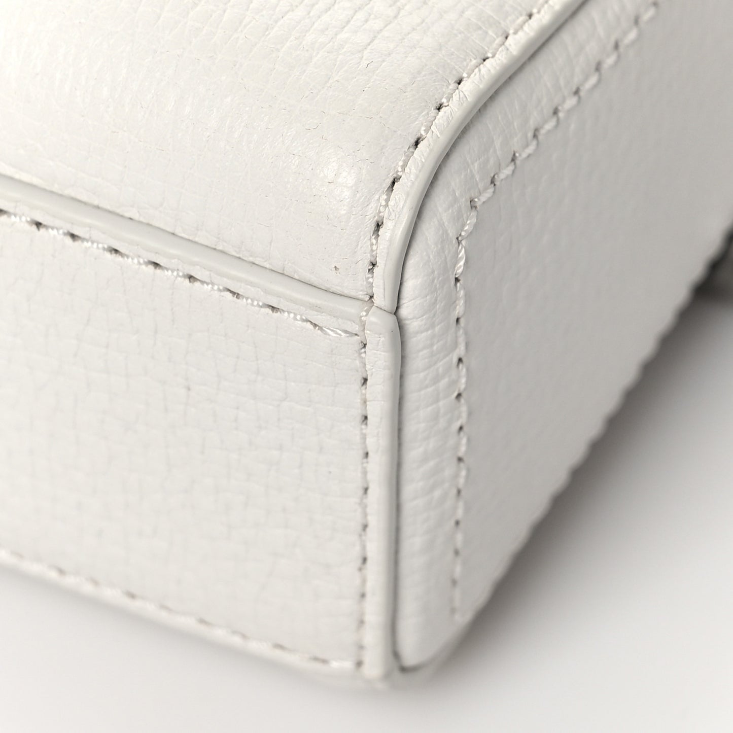 Calfskin Shutter Camera Crossbody Bag White