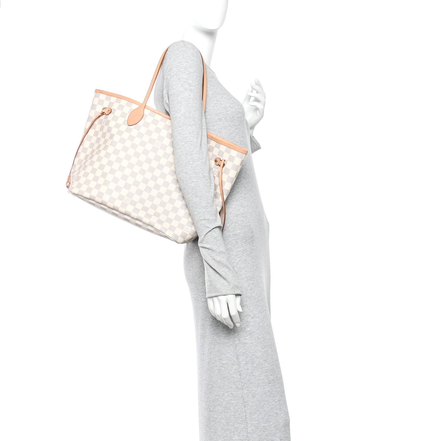 Louis Vuitton Damier Azur Neo Neverfull MM Rose Ballerine 2 of 9