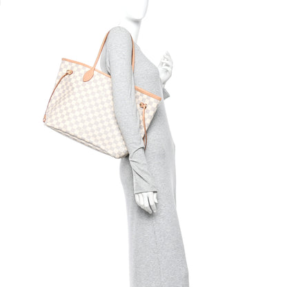 Louis Vuitton Damier Azur Neo Neverfull MM Rose Ballerine 2 of 9