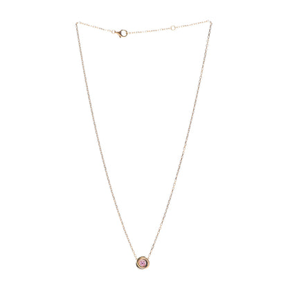 Cartier 18K Pink White Yellow Gold Pink Sapphire Trinity De Cartier Pendant Necklace 3 of 6