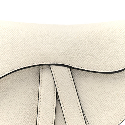 Christian Dior Grained Calfskin Mini Saddle Bag White 8 of 12