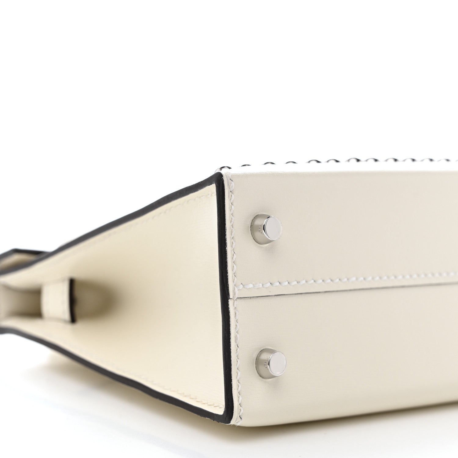 Hermes Box Studded Clouté Mini Kelly Sellier 20 Cream 8 of 9