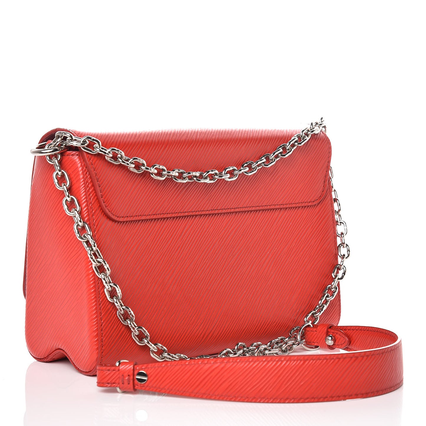 Epi Twist Shoulder Bag MM Coquelicot